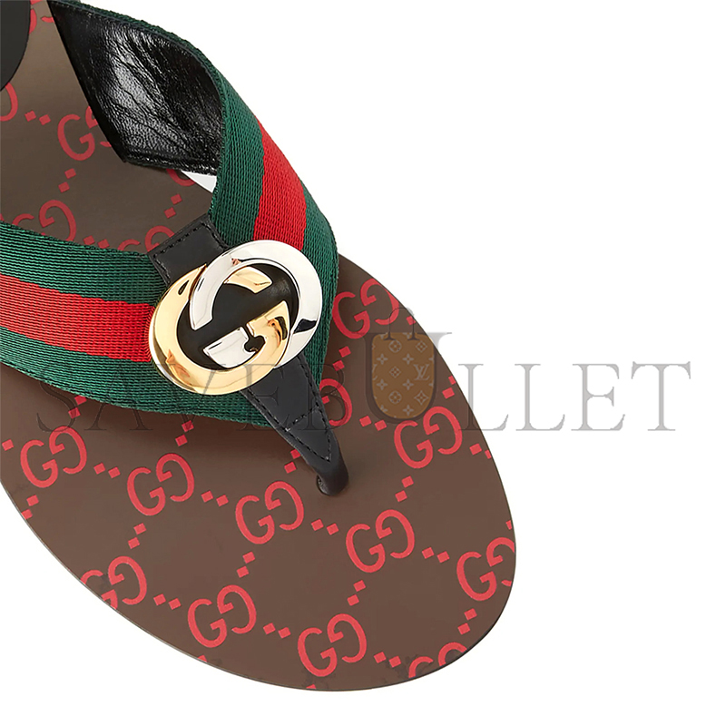 G*u*i kika web thong sandals 612138